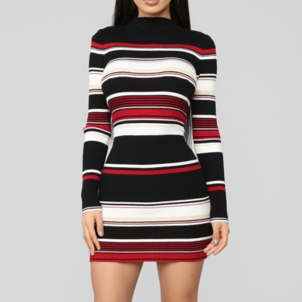 Fashion nova Amanda striped sweater dress